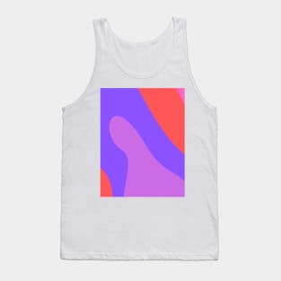 Boho abstract purple and red pastel swirl pattern Tank Top